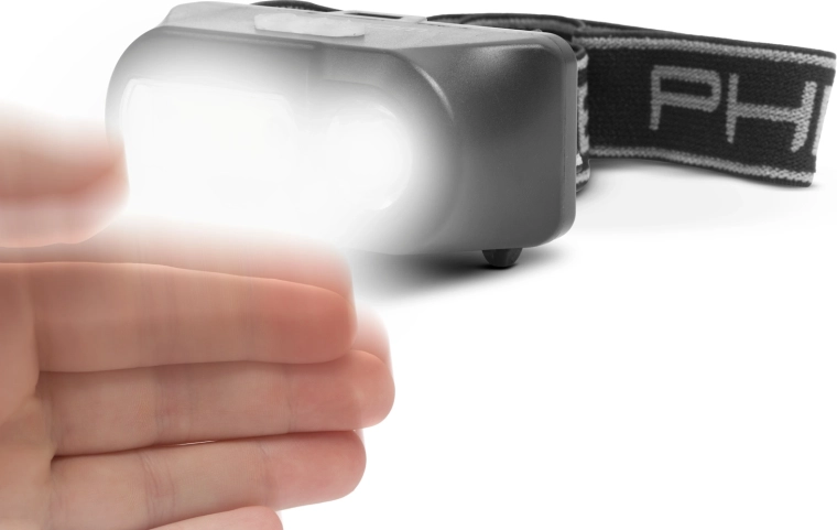 Linterna frontal LED recargable COB + XPE con sensor de movimiento