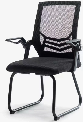 Silla ergonómica de oficina y conferencias de malla negra
