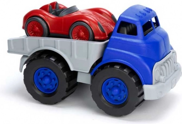 Camión con coche de carreras Green Toys