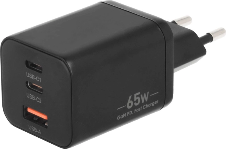 Tecnología GaN y potencia de hasta 65 W