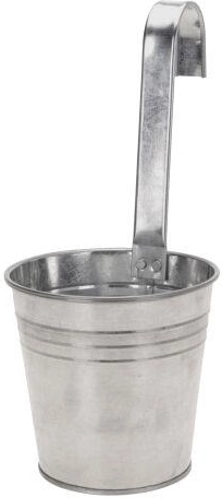Macetero decorativo colgante galvanizado 13,5 cm