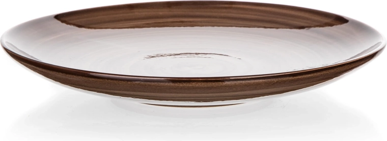 Plato llano de cerámica 27 cm Palas marrón