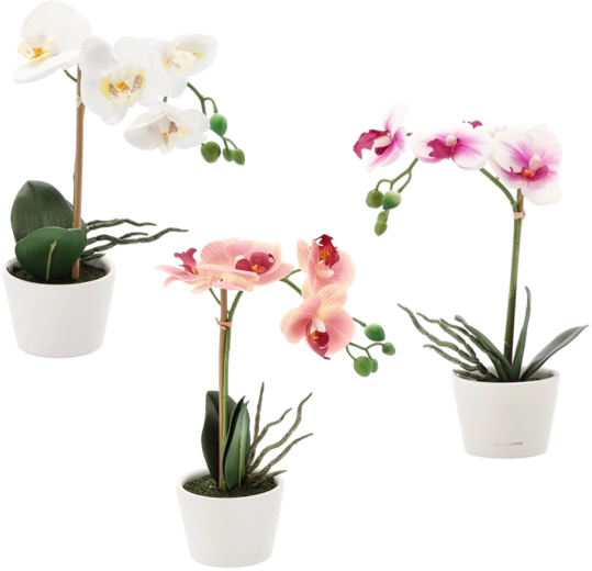 Orquídea artificial mix de colores 30 cm