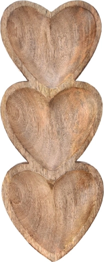 Tres compartimentos en forma de corazón para un servicio ordenado