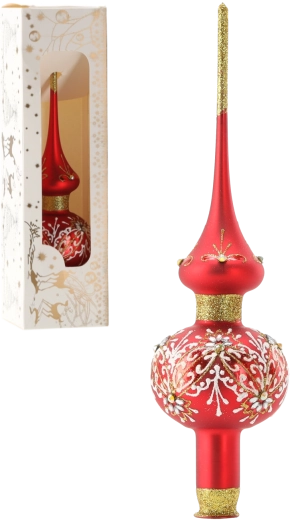 Punta roja para árbol de Navidad - 1 pieza