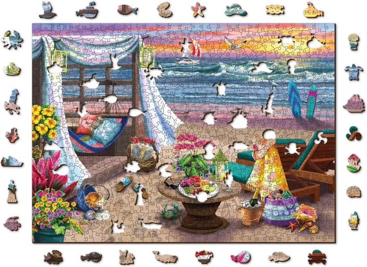 Puzzle de madera Hora de verano WOODEN CITY, 505 piezas