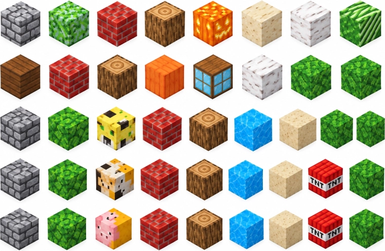 Cubos de colores para crear un mundo de juego propio