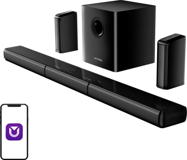 ultimea apollo s70 ultra barra de sonido 7.1 con subwoofer y altavoces traseros
