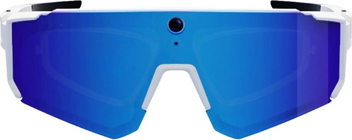 Gafas deportivas inteligentes con cámara COLMI V06 AI blancas (lentes azules)