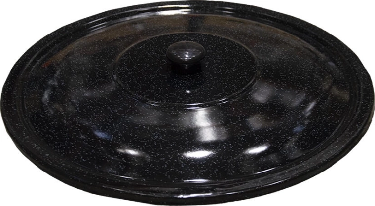 Tapa para caldero de 22 l – esmaltada, negra