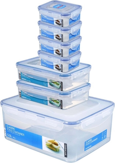 LOCK juego de recipientes herméticos para alimentos 7 uds.
