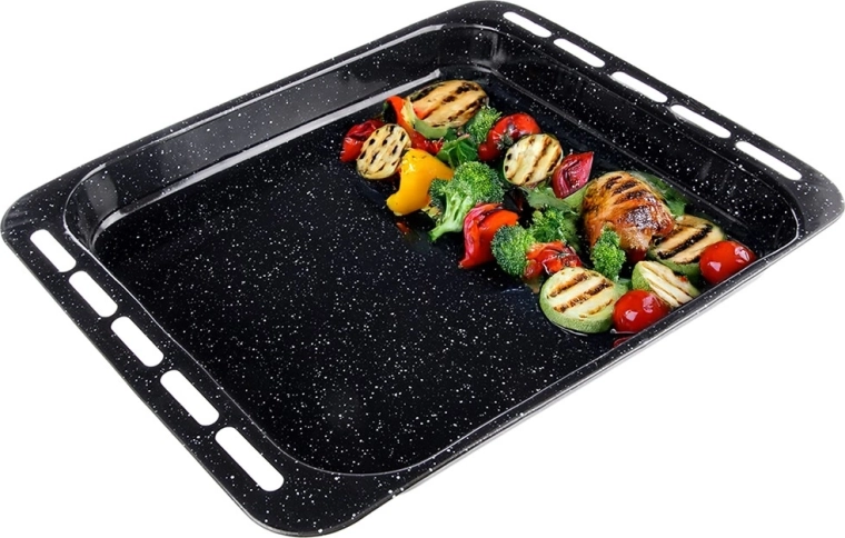 Bandeja honda esmaltada para hornear 45,5 × 36 × 5 cm