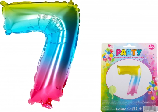 Globo inflable número 7 arcoíris