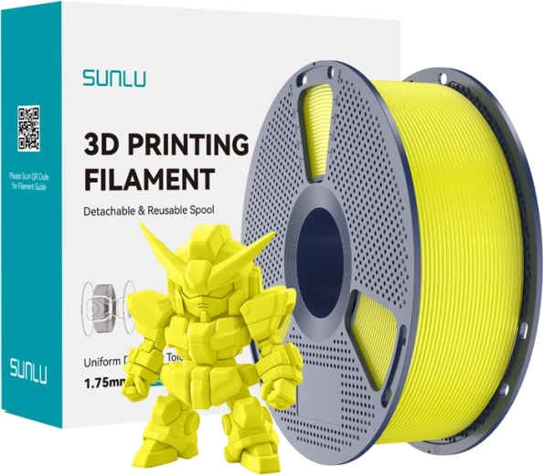 Filamento Sunlu PLA+ 2.0 amarillo 1,75 mm