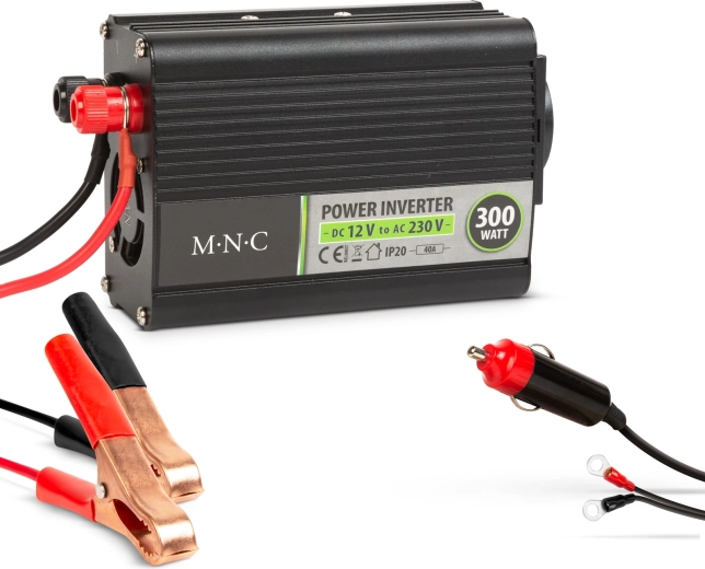 Convertidor de tensión para coche de 12 V a 230 V, 300 W