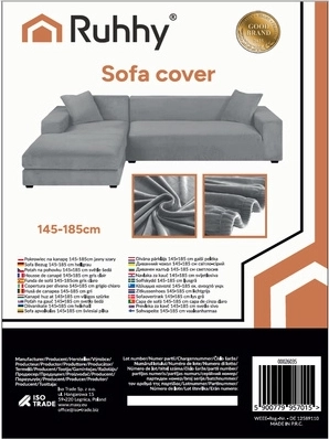 Talla 145–185 cm para sofás esquineros habituales