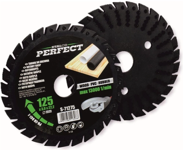 Disco rotativo universal 125 × 3,0 × 22,2 mm para amoladoras angulares STALCO