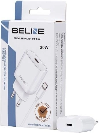 Cargador de red 30W GaN USB‑C + cable USB‑C – Blanca