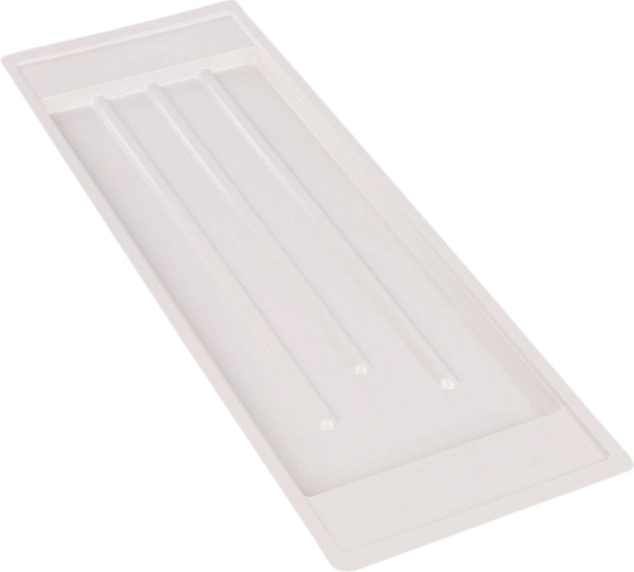 Bandeja de goteo blanca Metpol 59,5 × 20 cm para escurridor de dos niveles de 60 cm