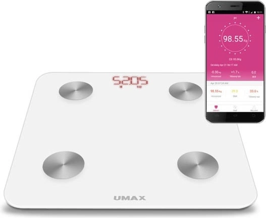 Báscula inteligente personal UMAX Smart Scale US20M con análisis corporal y Bluetooth