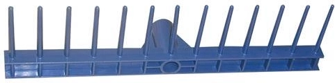Rastrillo de plástico 48 × 13 cm, 13 dientes sin mango