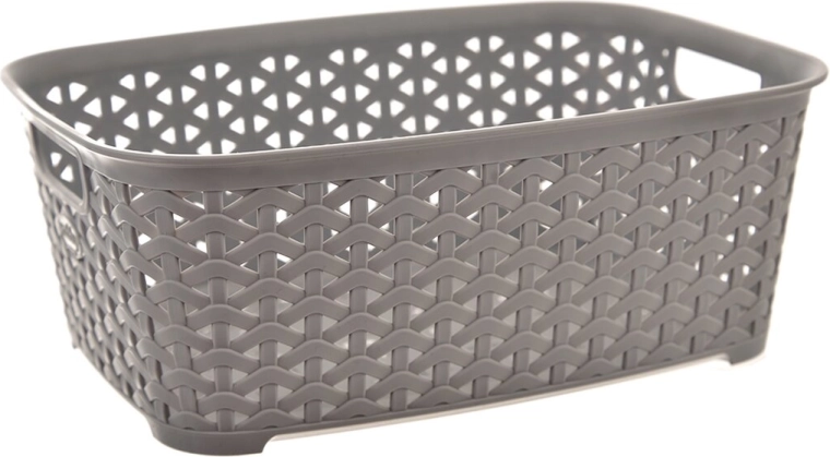 Cesta Hobby de ratán gris