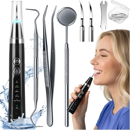Escalador dental ultrasónico Soulima con LED, 5 modos y puntas intercambiables