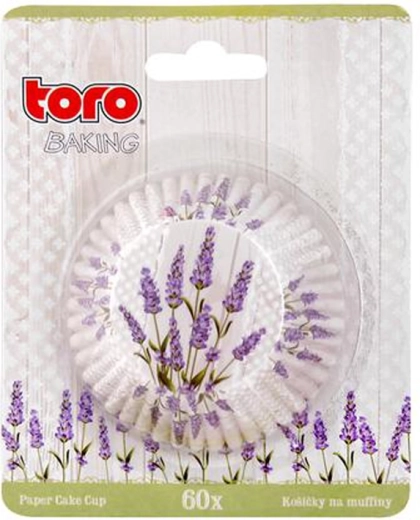 Cápsulas de papel para muffins TORO lavanda, 60 uds