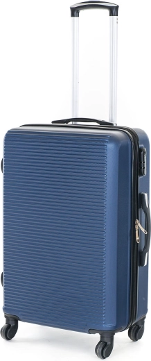 Maleta de viaje rígida ABS, 58 l, azul