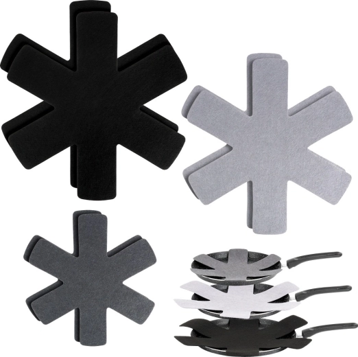 Protectores de fieltro para sartenes y ollas, 6 uds (38/35/26 cm)