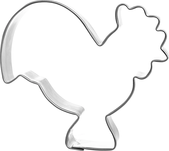 Cortador de galletas de acero inoxidable Orion con forma de gallo, 6,5 cm