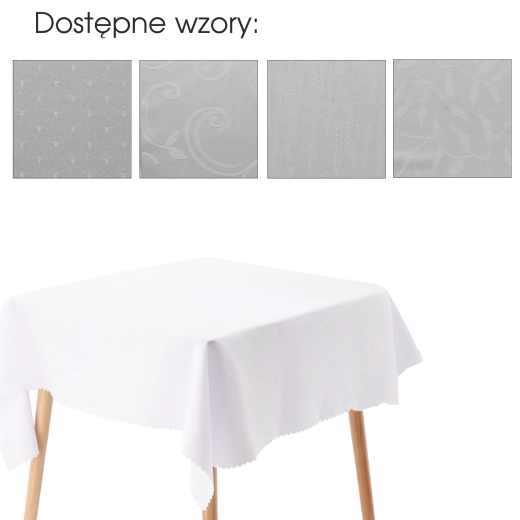 Mantel blanco de poliéster 140 × 220 cm