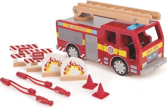 Tidlo camión de bomberos de madera