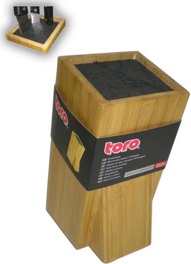 Bloque de bambú para cuchillos Toro con inserto de cerdas