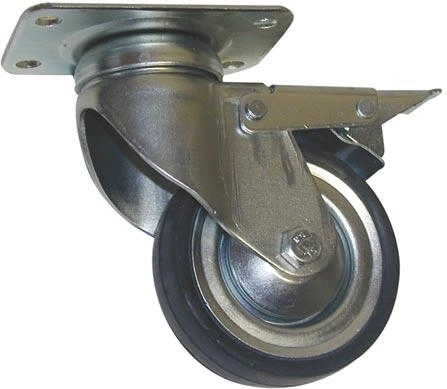 Rueda giratoria con freno 160 mm, capacidad de carga 100 kg