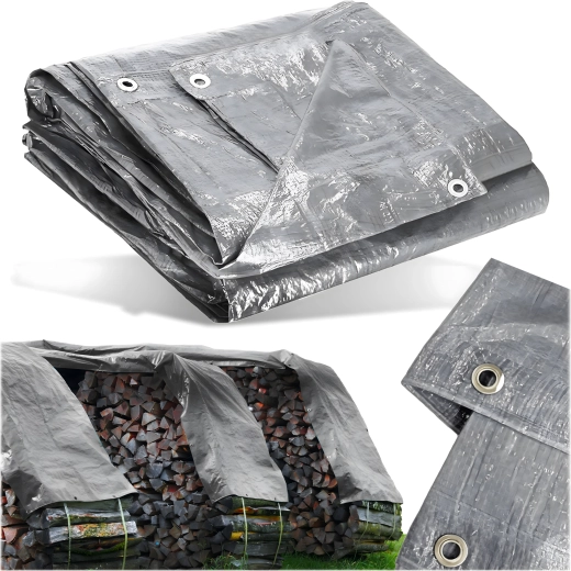 Lona impermeable universal 4 × 6 m, 120 g/m², plateada