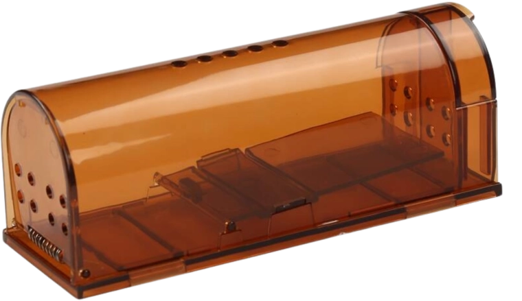 Trampa humanitaria de captura viva para ratones y ratas, transparente, 17 × 6,2 × 6,4 cm, 2 uds.