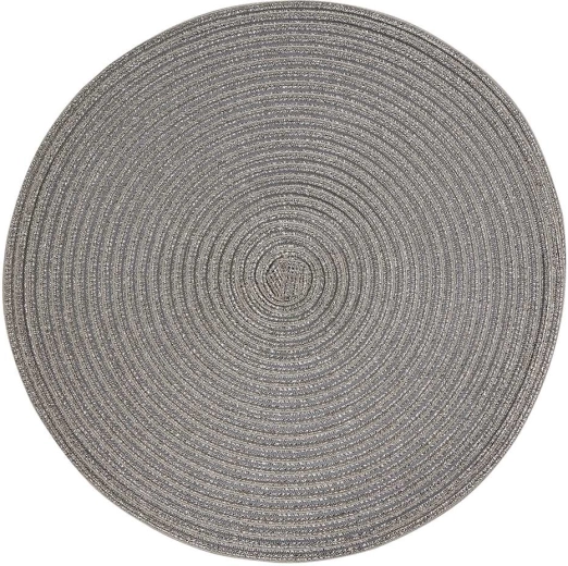 Mantel individual de paja plateado-gris de 38 cm
