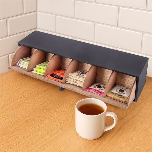 Almacenamiento organizado de hasta 6 tipos de té