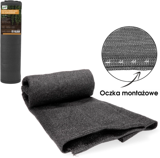 Malla de sombreo para valla antracita 1,5 × 50 m 135 g/m² 90%