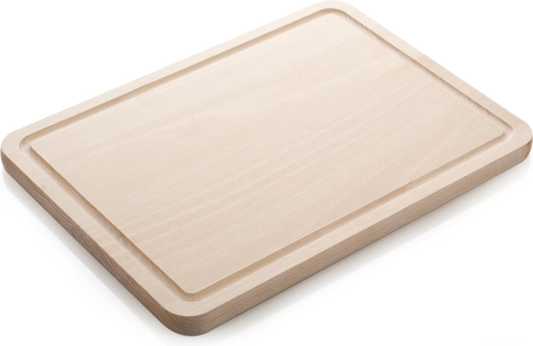 Tabla de cortar de madera con canal BRILLANTE 31 × 23 cm
