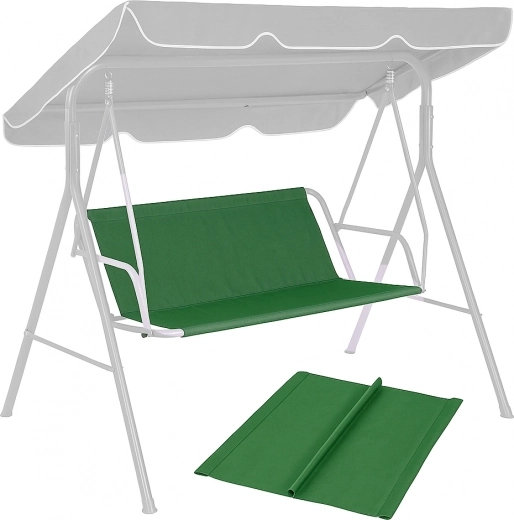 Cojín de asiento para columpio de jardín 127x100 cm verde