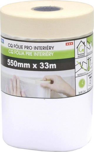 Cinta de enmascarar interior con lámina de cobertura 55 cm × 33 m