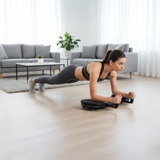 Entrenamiento de core con deslizamiento y apoyo estable