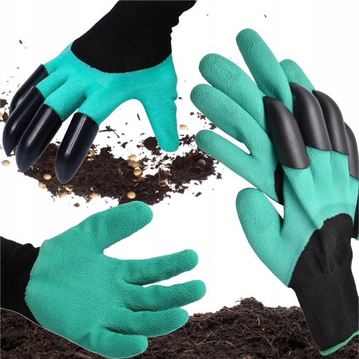 Guantes de jardinería con garras para cavar y plantar