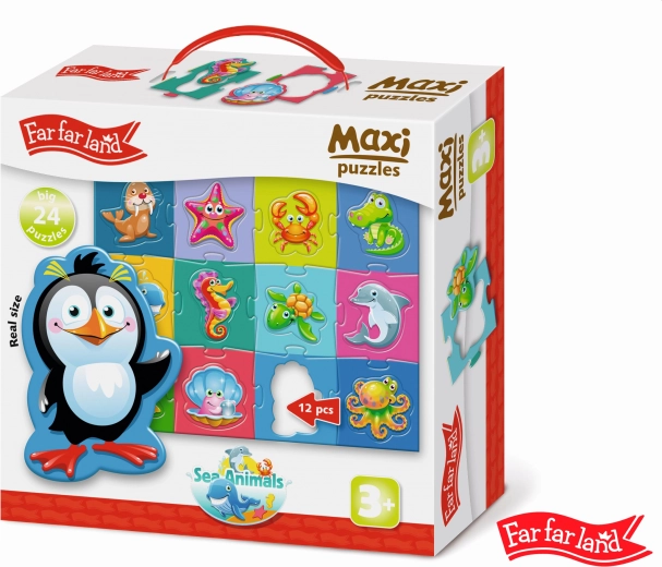 Far Far Land maxi puzzle Animales marinos 24 piezas
