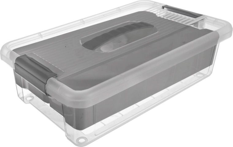 Caja de almacenamiento UH MULTI Stormax rectangular 6 l con inserto gris