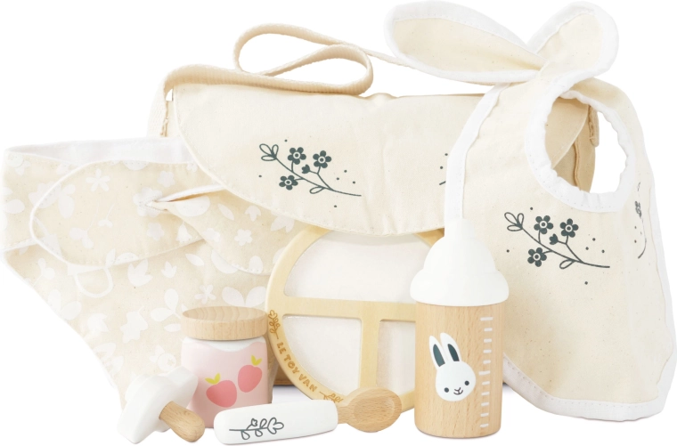 Le Toy Van set de madera para alimentar a muñecas en bolsa