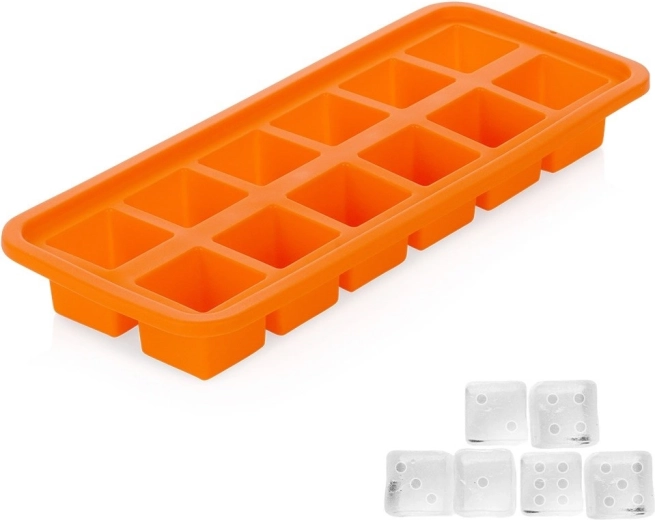 Molde de silicona para cubitos de hielo con diseño de dados, 26 × 11 cm