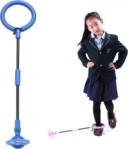 Aro saltador para el tobillo con luces, plegable – azul